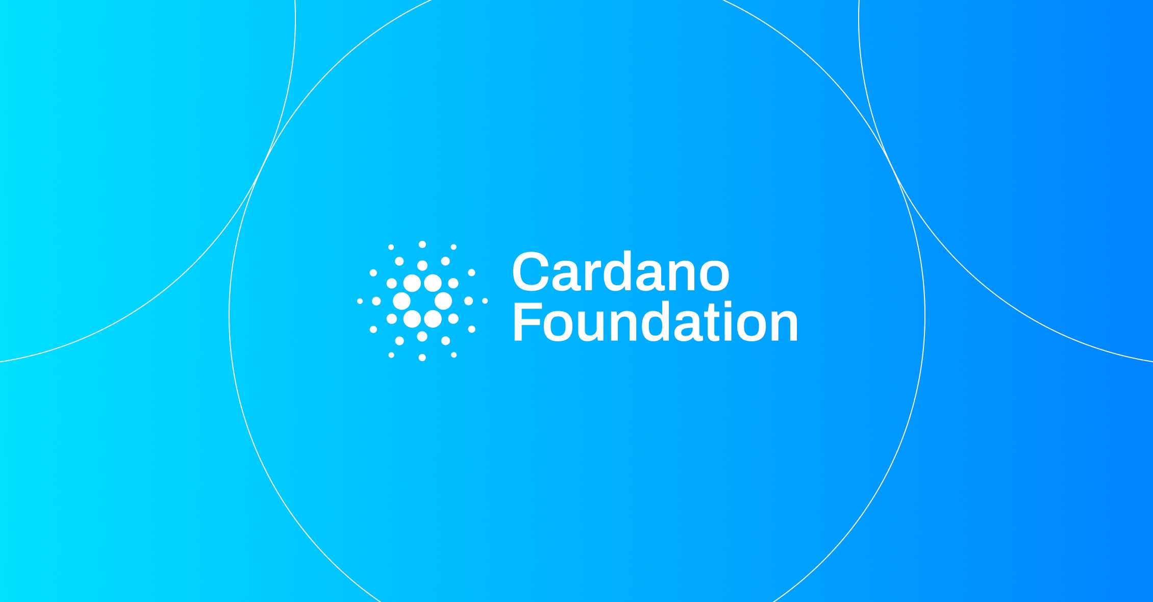 Cardano Foundation logo over a blue gradient.